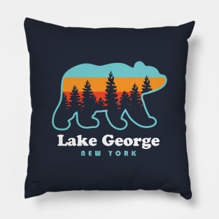 Lake George New York Bear Pillow