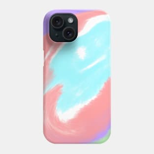 Green blue red yellow watercolor fluid paint effect Phone Case