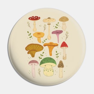 Mushroom print Pin