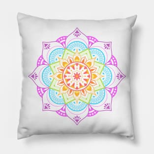 Rainbow Mandala Pillow