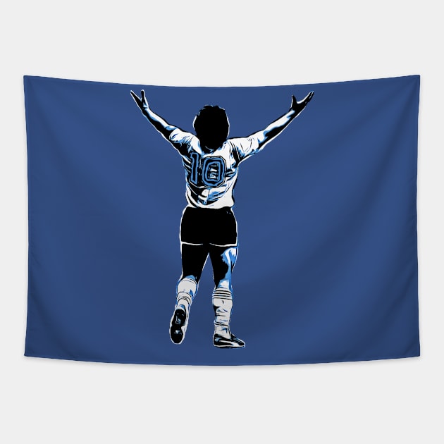 maradona d10s Tapestry by BAJAJU