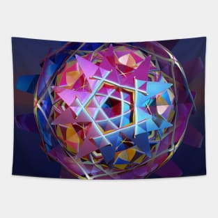 Colorful metallic orb Tapestry