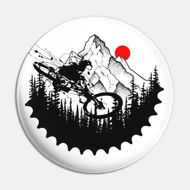 Ink Rider MTB Pin by Bongonation