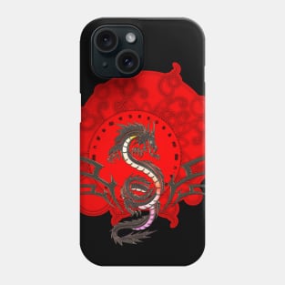 Chinese dragon on vintage background Phone Case
