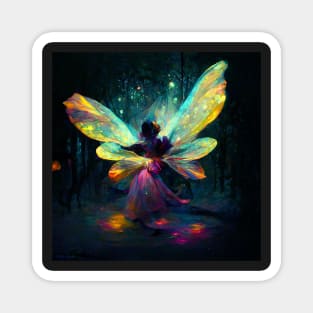 shiny fairy dancing through magic forest Magnet