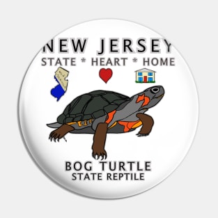 New Jersey - Bog Turtle - State, Heart, Home - state symbols Pin