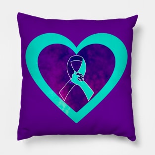 Prevention Awareness Ribbon Pillow