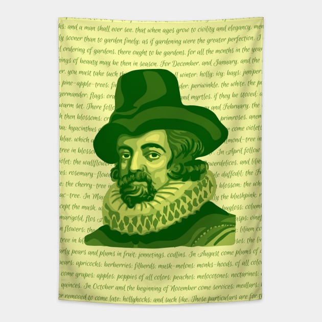 Francis Bacon Portrait and Quote Tapestry by Slightly Unhinged