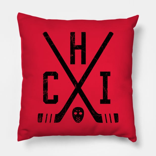 CHI Retro Sticks - Red Pillow by KFig21