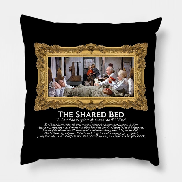 The Shared Bed ))(( Willy Wonka Grandparents Stuff of Nightmares Pillow by darklordpug