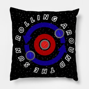 [Except Apparel] Curling Stone rolling like the Earth's orbit Pillow