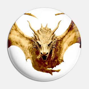 Chinese Dragon: Dragons are Cool, Chinese New Year, Year of the Dragon  on a light (Knocked Out) background Pin