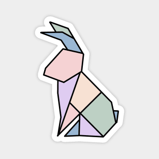 Pastel Origami Rabbit Magnet