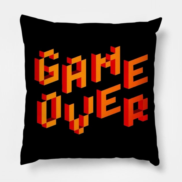 Game over Pillow by GAMINGQUOTES