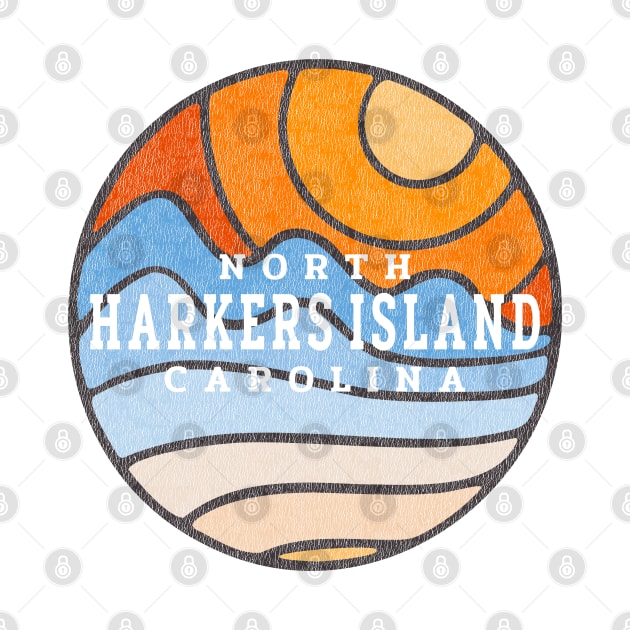 Harkers Island, NC Summertime Vacationing Stained Glass Sunrise by Contentarama