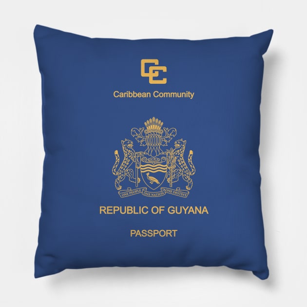 Guyana passport Pillow by Travellers