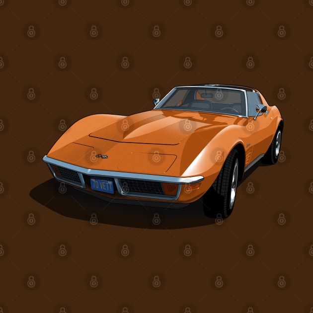 1970 Corvette Stingray in Ontario Orange by candcretro