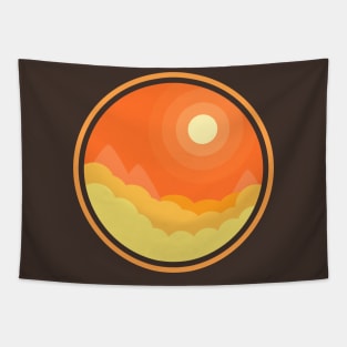 Sunset Above The Clouds Tapestry