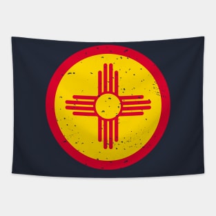 Retro New Mexico State Flag // Vintage New Mexico Grunge Emblem Tapestry