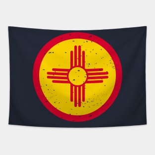 Retro New Mexico State Flag // Vintage New Mexico Grunge Emblem Tapestry