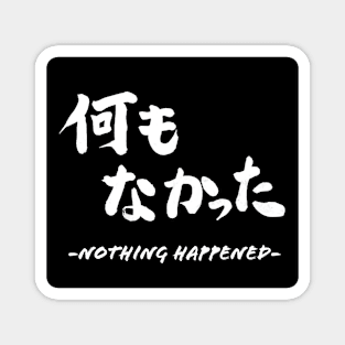 Nothing happened Magnet