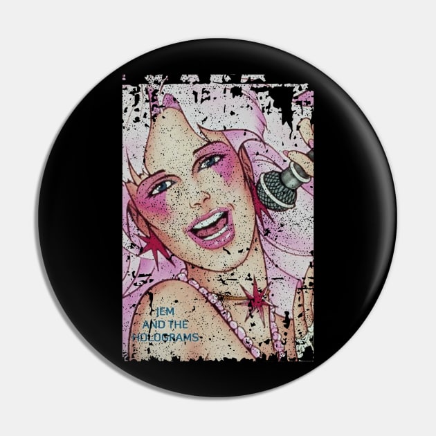 jem and the holograms - retro style Pin by Onarky