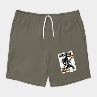 I Play Guitar Because Therapy Is Too Expensive T-Shirt: Guitarist Silhouette - Music Lover Tee Shorts