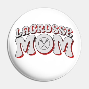 Lacrosse Mom Halftone Retro Pin