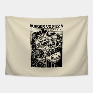 Burger vs Pizza Tapestry