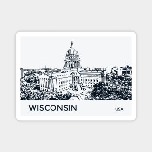 Wisconsin State USA Magnet