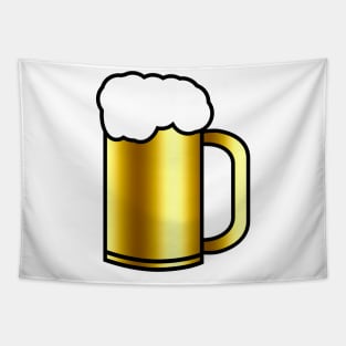 Beer Mug | Golden Ombre Fill, White Foam, and Black Stroke Tapestry