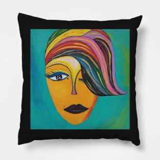 Original Artwork - Her Face Pillow