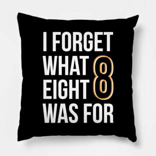 I Forget What Eight Was For Pillow