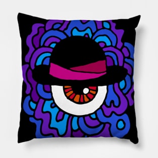 Bowler Eye Guy (for black and DARK shirts!) Pillow