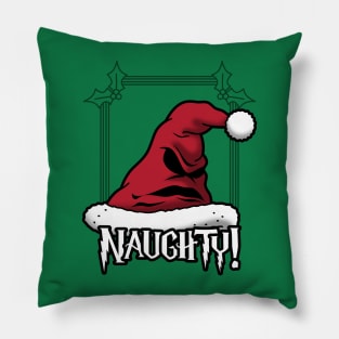Christmas Fantasy Naughty Or Nice Sorter Santa Claus Hat Pillow