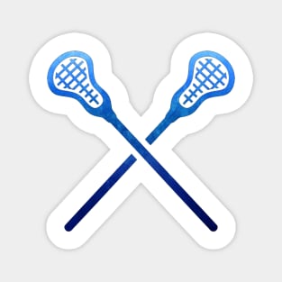 Lacrosse Stick Dark Blue Magnet