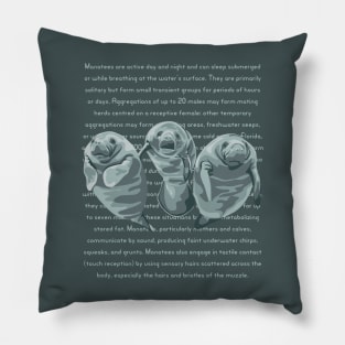 Information About Endangered Manatees Pillow