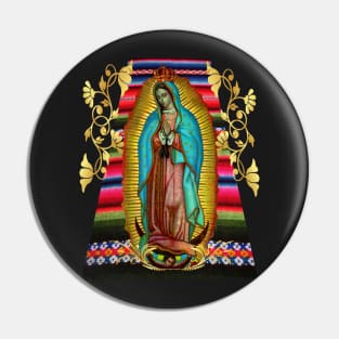 Our Lady of Guadalupe Virgin Mary Zarape 08 Pin