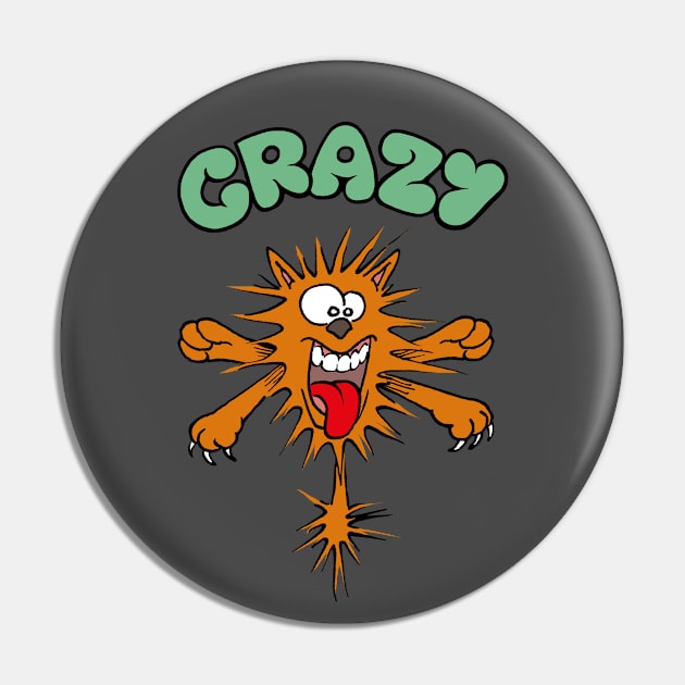 Crazy Cat Pin by Vick Debergh