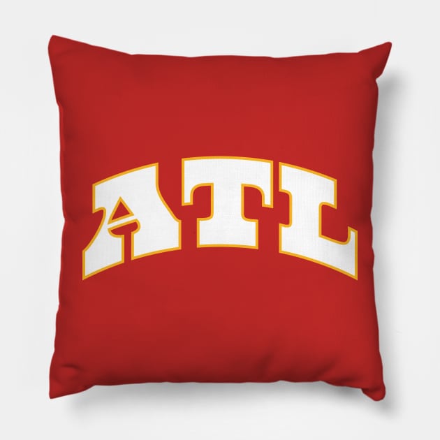 ATL Atlanta Basketball Jersey T-Shirt: Represent Your City with Style! Perfect for Fans & Players Alike Pillow by CC0hort