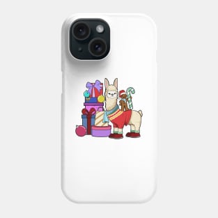 With gingerbread man - llama Christmas Phone Case