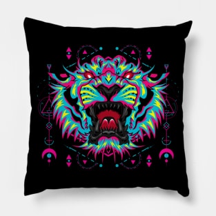 tiger head classic popart Pillow