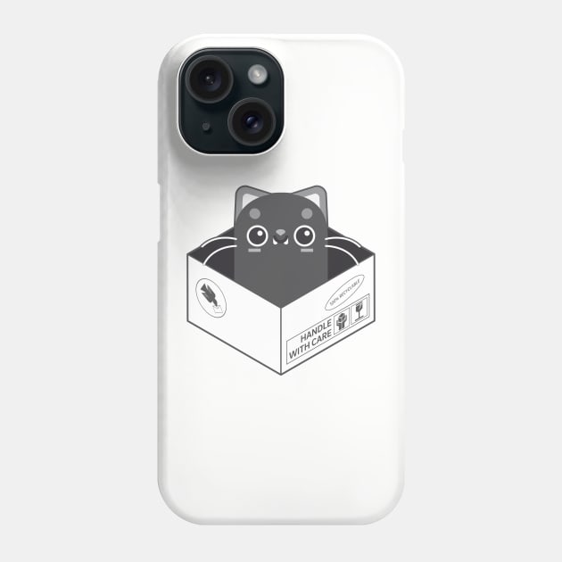 The Cat in the Box III Phone Case by patatechantilly