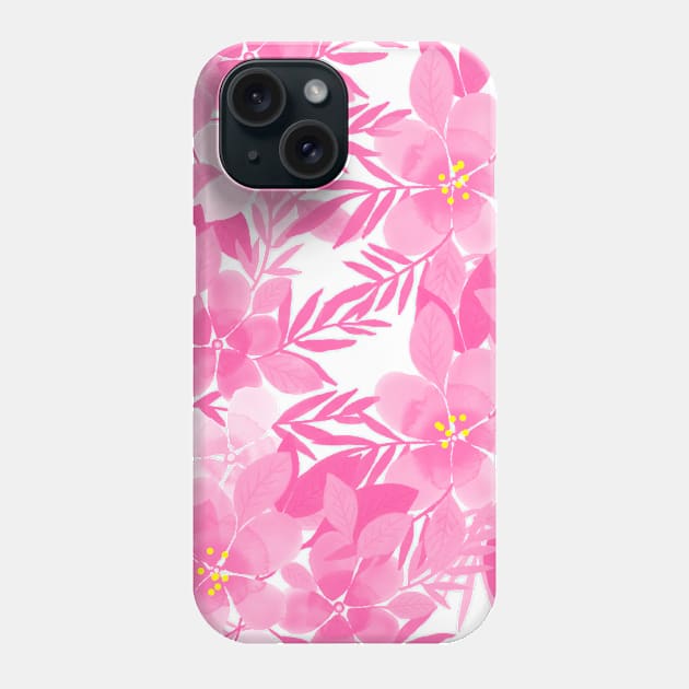 Pink Flowers Phone Case by jen28