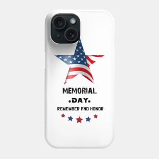 Memorial Day American flag . Happy Memorial Day party Phone Case