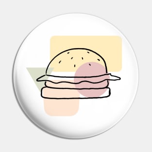 Colorful hamburger Pin