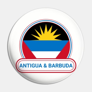 Antigua and Barbuda Country Badge - Antigua and Barbuda Flag Pin