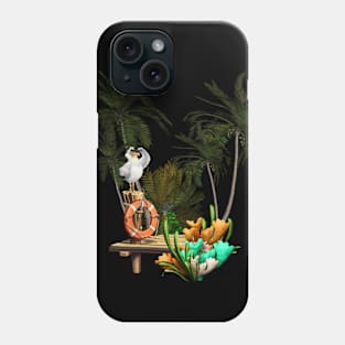 Funny seagull looks around Phone Case