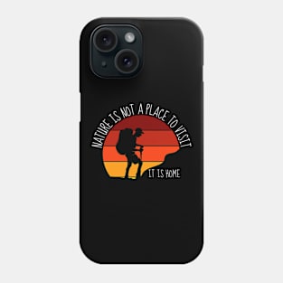 Nature Is Home Hiking Outdoors Vintage Retro Phone Case