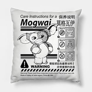 Gremlins Gizmo Warning Label Pillow